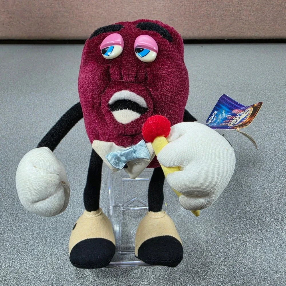 Applause California Raisins Plush Lead Singer Purple 1987 Vintage 8